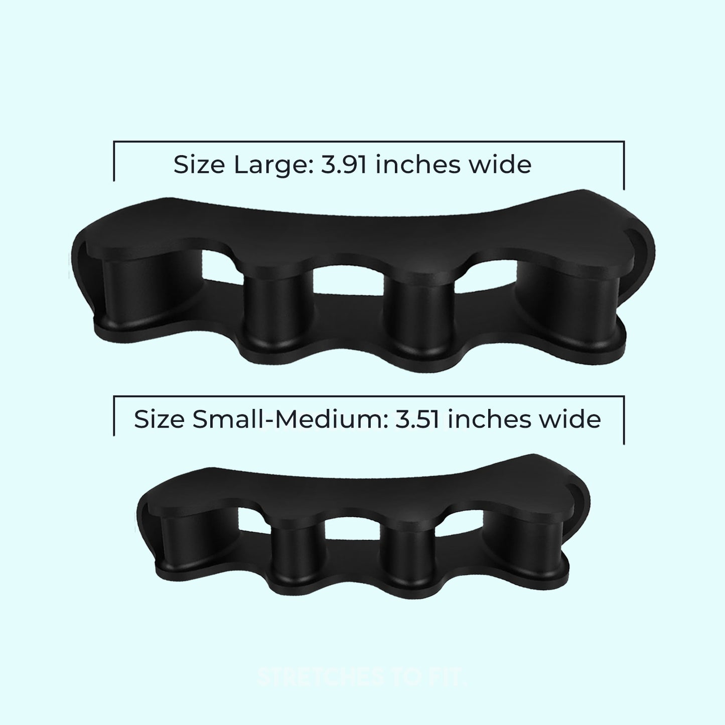 PrimalStep Toe Separators - 4-Pack (1 Pair Large + 1 Pair S/M)