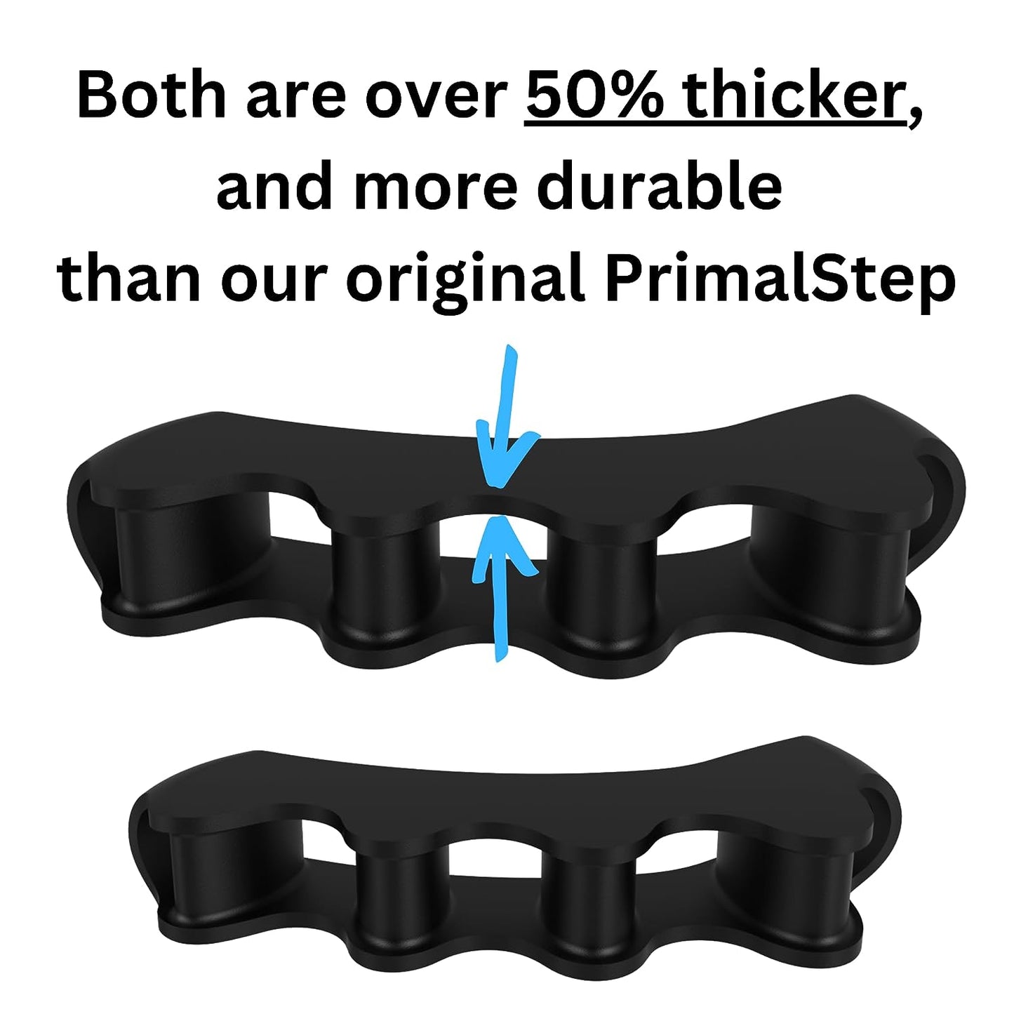 PrimalStep Fully Adjustable Toe Separators - 4 pack